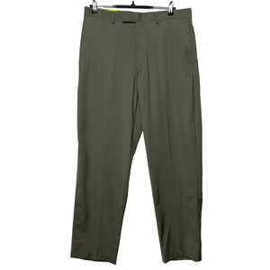 Kenneth Cole Reaction Dress Pants Mens 34X32 Green Windowpane Straight Leg NWT